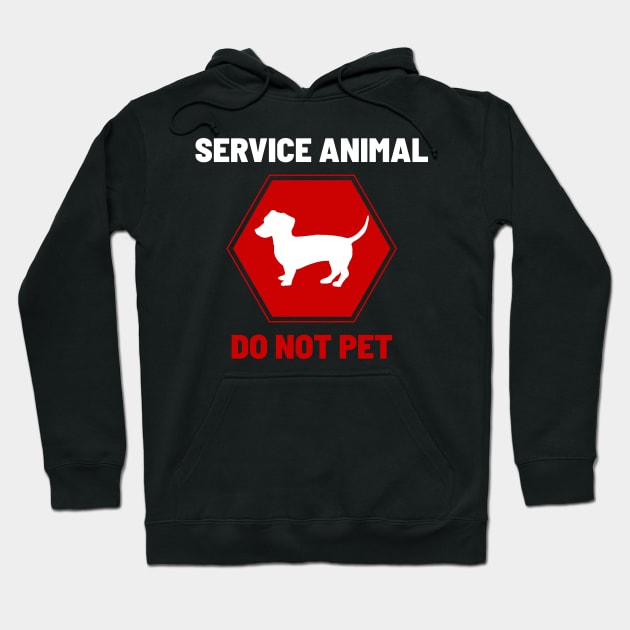 Service Animal Do Not Pet - Stop Sign Hoodie by Can Photo